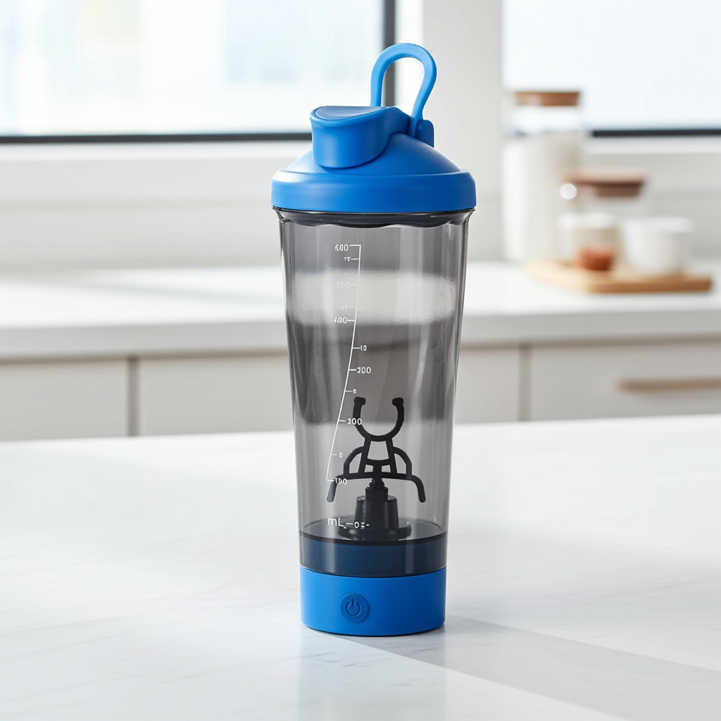 Electric Shaker Bottle - Rechargeable Vortex Mixer Cup for Pre-Workout & Protein Shakes - Portable, Leakproof, 24oz Black